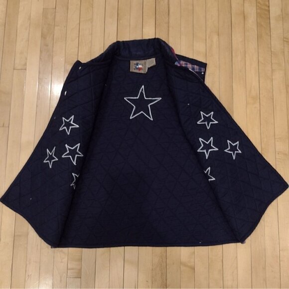 Dont Mess With Texas Vest Womens Medium Quilted Patriotic Vest Stars Stripes - Picture 2 of 8